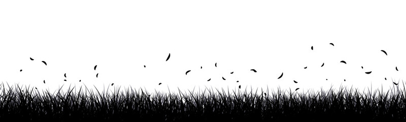 The grass dances vector illustration