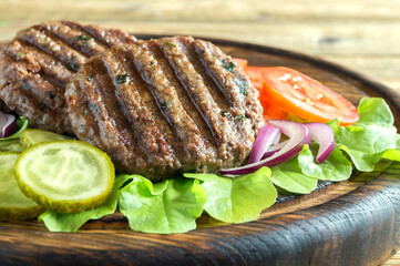 ingredients for a homemade Burger