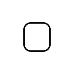 Media player - Stop button icon in black line style icon, style isolated on white background