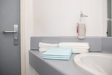 Chamber in the maternity hospital with the necessary things for mother and child