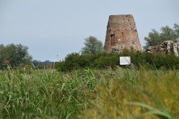 St Benet's Abbey in Norfolk, UK - ruins of a medieval monastery in the Norfolk Broads
