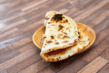 traditional Indian Naan garlic bread