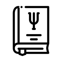 psychology book icon vector. psychology book sign. isolated contour symbol illustration