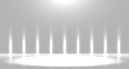 Gray empty room studio gradient used for background with spotlight and display. vector design.