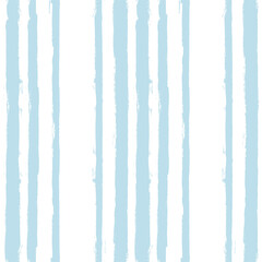 Hand drawn striped pattern, baby blue navy stripe seamless background, childish pastel brush strokes. vector grunge stripes, cute paintbrush line backdrop