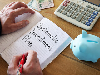 Systematic investment plan SIP is shown on the conceptual business photo
