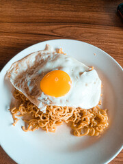 fried egg on a plate