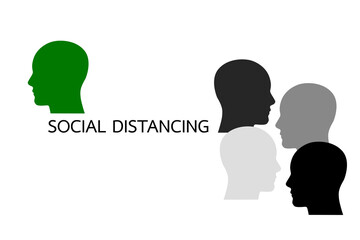 Social Distancing prevention virus Covid-19.Corona virus. Health care concept.