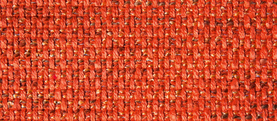 Orange fabric texture for background. Abstract background, empty template.Textile pattern