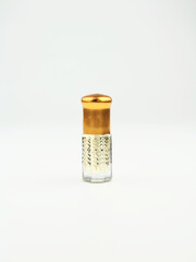 Arabian oud attar perfume in mini bottles.