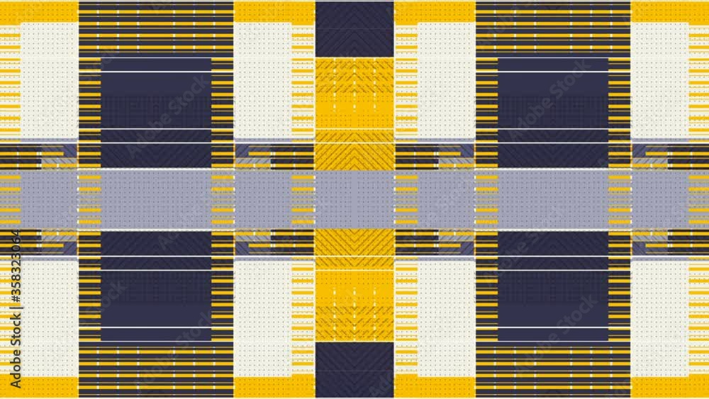 Poster abstract digital rectangles pattern. 3d rendering seamless loop animation 4k uhd
