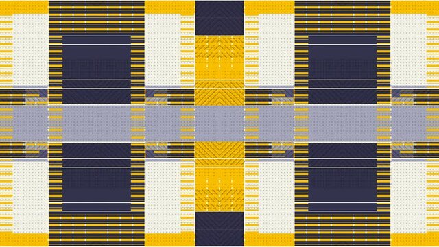 Abstract digital rectangles pattern. 3d rendering seamless loop animation 4K UHD