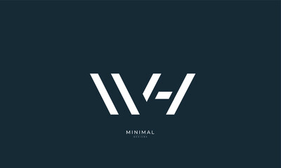 Alphabet letter icon logo WH