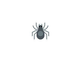 Spider vector flat icon. Isolated spider emoji illustration 