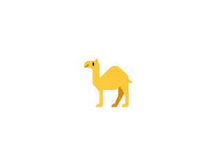 One Hump Camel vector flat icon. Isolated Arabian Camel emoji illustration 