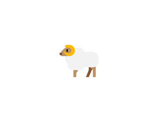 Ewe vector flat icon. Sheep vector. Isolated sheep emoji illustration 