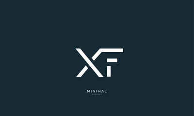 Alphabet letter icon logo XF