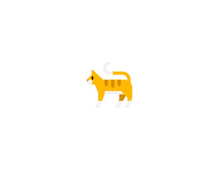 Cat vector flat icon. Isolated domestic cat emoji illustration 