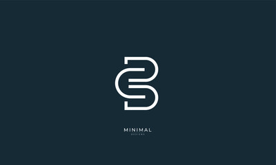 Alphabet letter icon logo CB or BC