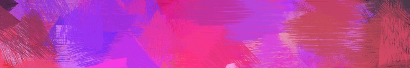 Obraz premium wide landscape graphic with creative brush strokes background with mulberry , moderate pink and medium orchid. can be used for background, canvas or poster