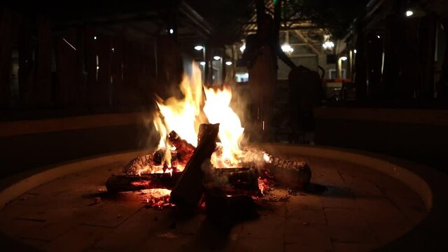 A bonfire in the Addo National Park, South africa