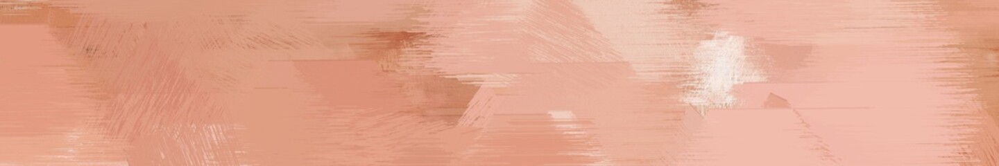 wide landscape graphic with abstract brush strokes background decoration with burly wood, dark salmon and baby pink