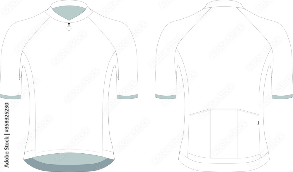 Canvas Prints cycling short sleeve jersey custom design blank template vector illustration