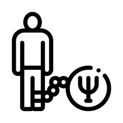 severity in form of psychological disorder in human icon vector. severity in form of psychological disorder in human sign. isolated contour symbol illustration