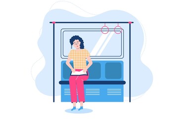 People reading poses vector illustration. Cartoon flat woman student character sitting by window, studying and preparing for examination. Literature lover, fan books, home schooling isolated on white