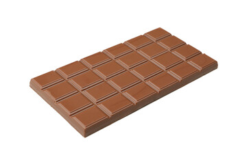Tasty chocolate bar isolated on white background