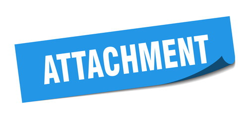 attachment sticker. attachment square isolated sign. attachment label