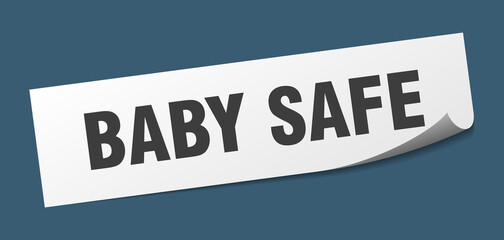 baby safe sticker. baby safe square isolated sign. baby safe label