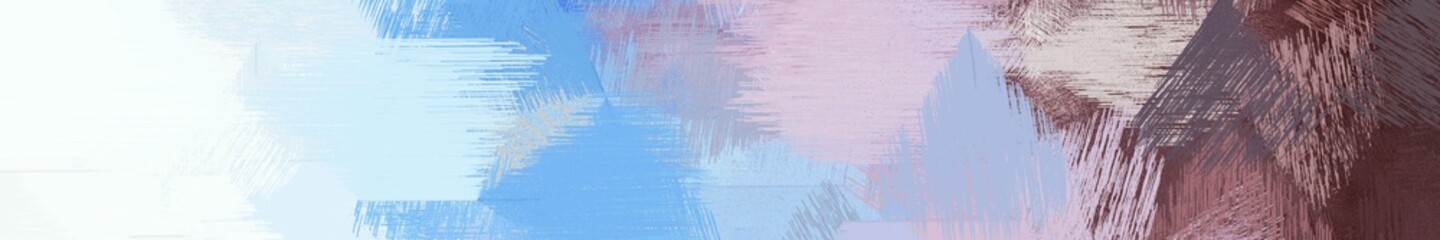 wide landscape graphic with colorful brush strokes background with light gray, old mauve and corn flower blue. can be used for background, canvas or poster