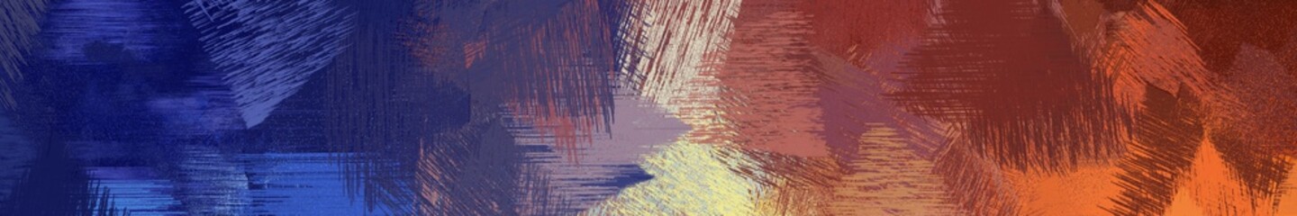 wide landscape graphic with modern brush strokes background with very dark magenta, very dark violet and dark salmon