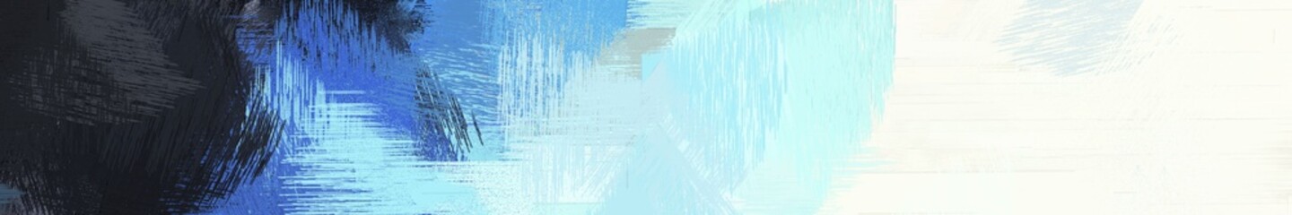 wide landscape graphic with abstract brush strokes background decoration with dark slate gray, light cyan and sky blue