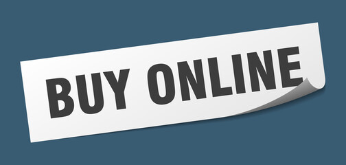 buy online sticker. buy online square isolated sign. buy online label