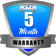 5 Year warranty stamp vector logo images, Warranty vector stock photos, Warranty vector illustration of logo.
