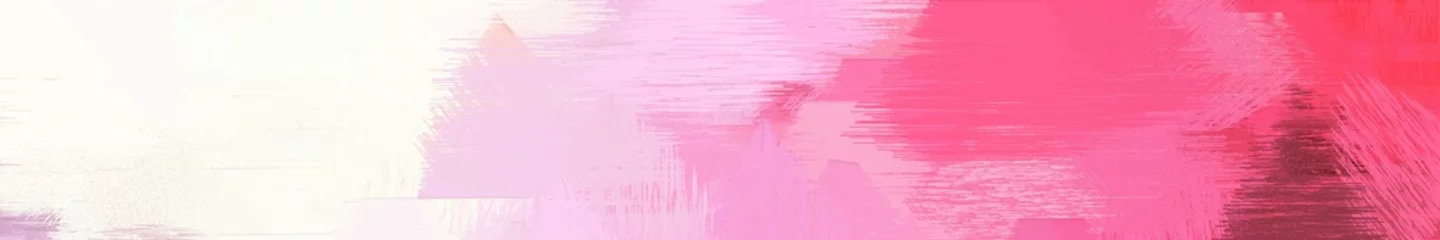 Fotobehang Fluor Roze wide landscape graphic with colorful brush strokes background with misty rose, moderate pink and hot pink. can be used for wallpaper, cards, poster or banner  © Eigens