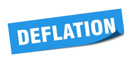 deflation sticker. deflation square isolated sign. deflation label