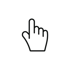 Obraz premium Simple icon of a hand with outline style design