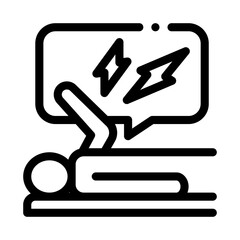 emotionally stressed person icon vector. emotionally stressed person sign. isolated contour symbol illustration