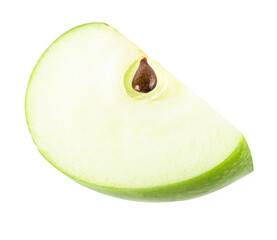 Green apple isolated on white background with clipping path