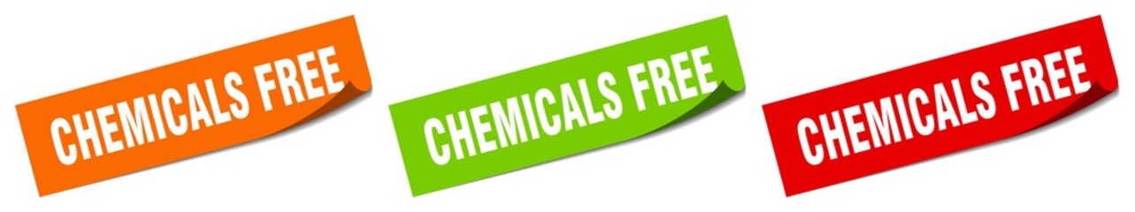 chemicals free sticker. chemicals free square isolated sign. chemicals free label
