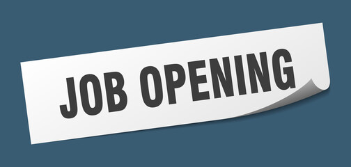 job opening sticker. job opening square isolated sign. job opening label