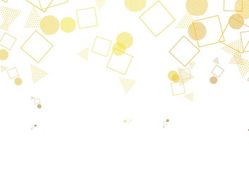 Light Yellow vector texture with poly style with circles, cubes.