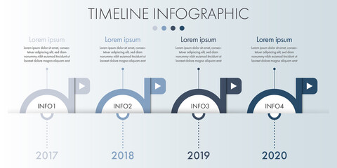 Modern timeline infographic template.