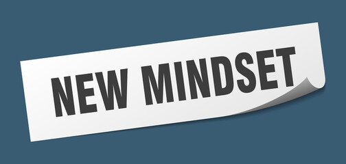 new mindset sticker. new mindset square isolated sign. new mindset label