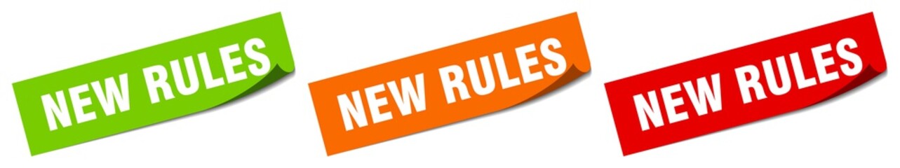 new rules sticker. new rules square isolated sign. new rules label