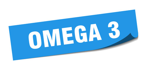 omega 3 sticker. omega 3 square isolated sign. omega 3 label