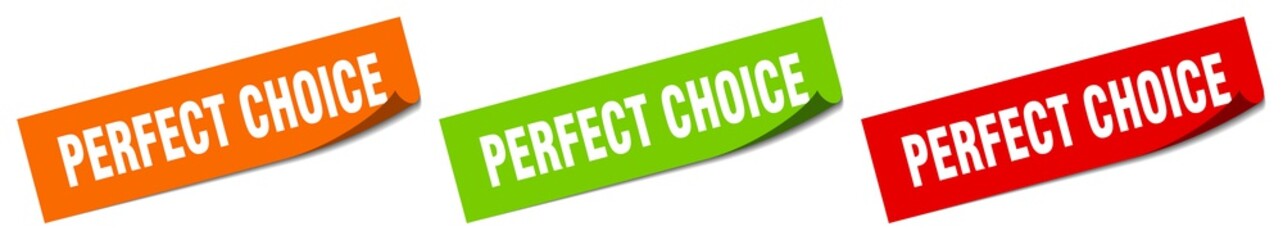 perfect choice sticker. perfect choice square isolated sign. perfect choice label